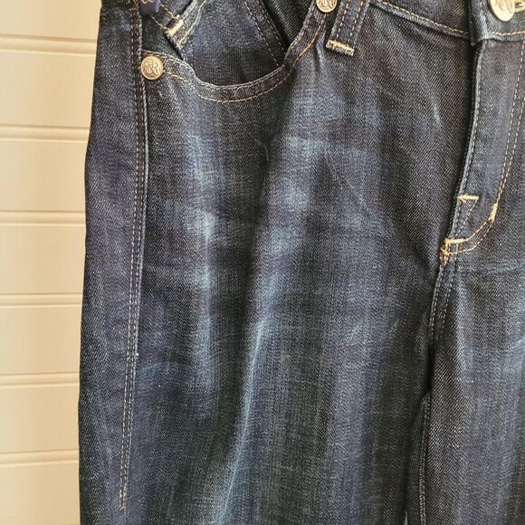 Rock & Republic Kasandra Jeans Size 10  Bootcut Dark Wash Distressed - Picture 3 of 9